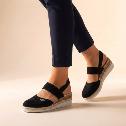Astrid | Beige Comfort Fit Orthopedic Espadrille Platform Sandals
