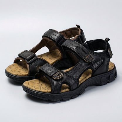 Beckett | Black Men's Orthopedic Perforated Breathable Support Sandals