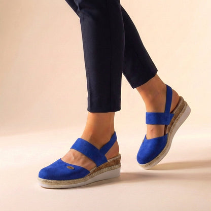 Astrid | Beige Comfort Fit Orthopedic Espadrille Platform Sandals