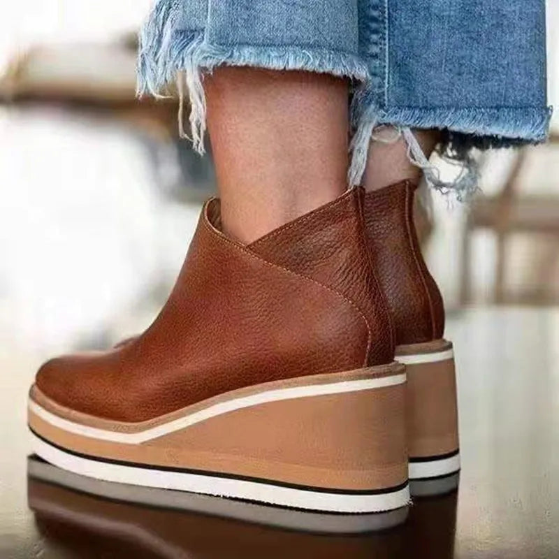 Alvina | Tan Suede Orthopedic Waterproof Boots