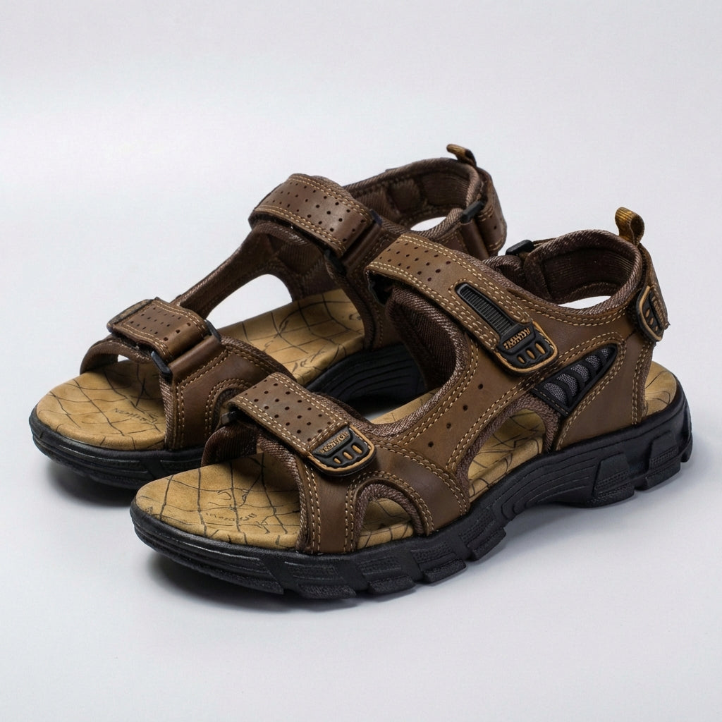 Beckett | Black Men's Orthopedic Perforated Breathable Support Sandals