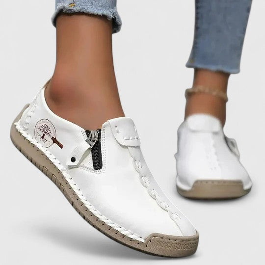Calista | Tan Loafers Elegant Shoes