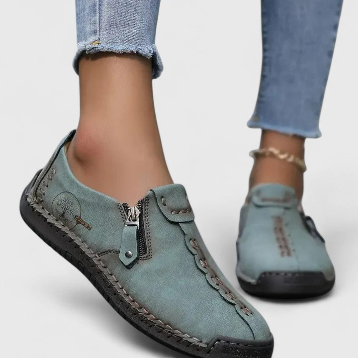 Calista | Tan Loafer Elegant Shoes
