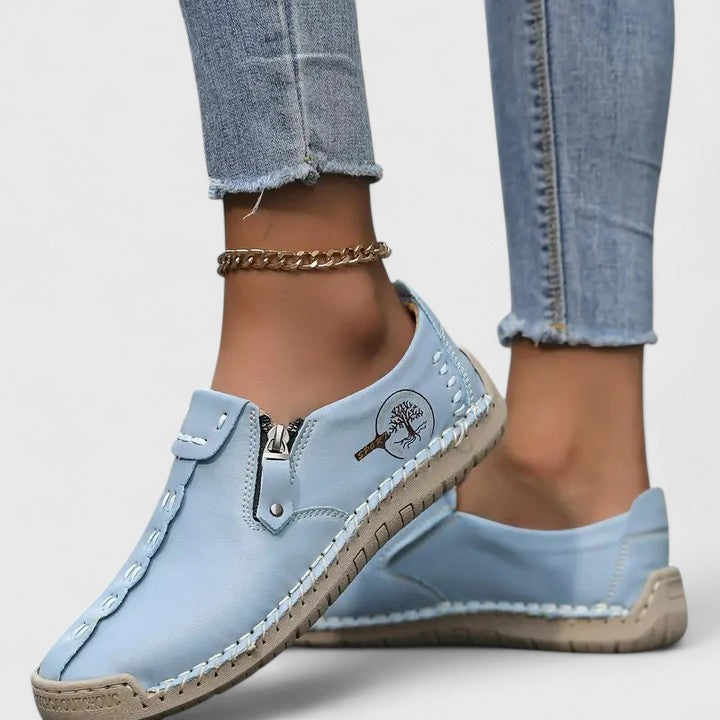 Calista | Tan Loafer Elegant Shoes