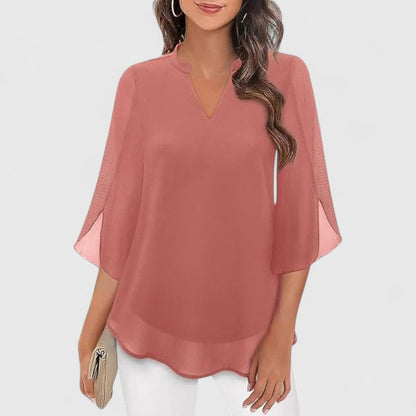Astrid | Black Sophisticated Blouse with Flared Sleeves