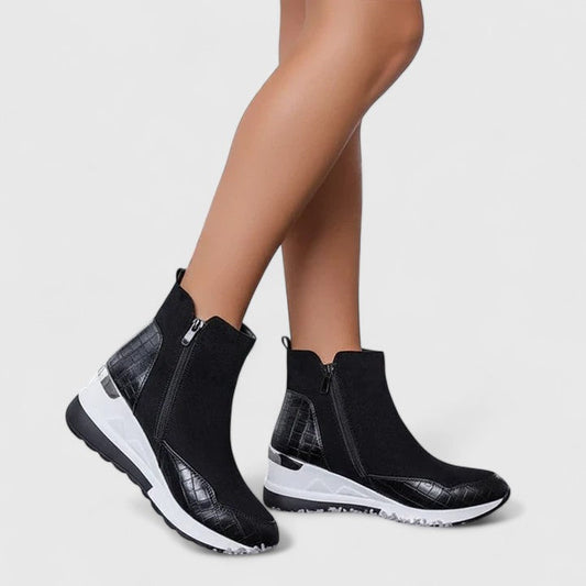 Kalliope | Black Ankle Orthopedic Boots