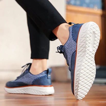 Kairos | Men's Lace Up Denim Platform Walking Sneakers