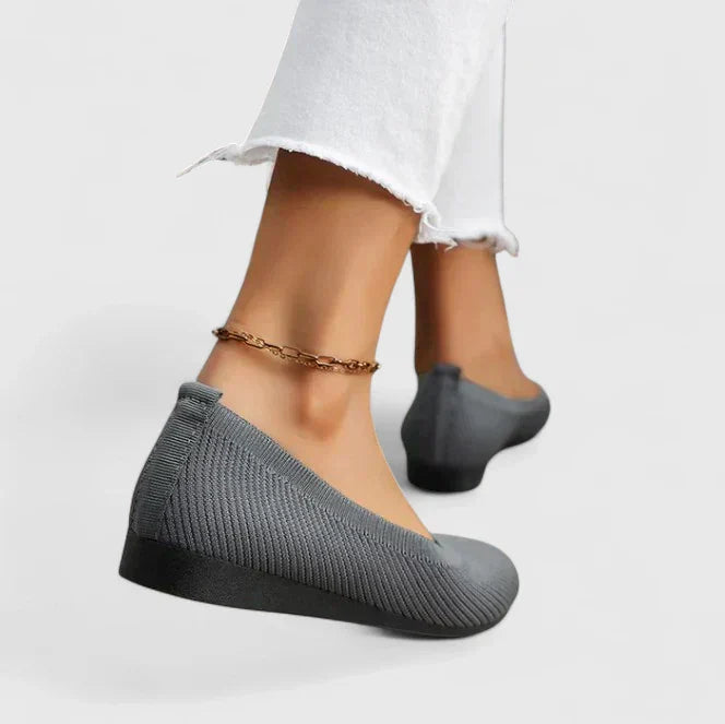 Calantha | Beige Knit Orthopedic Shoes