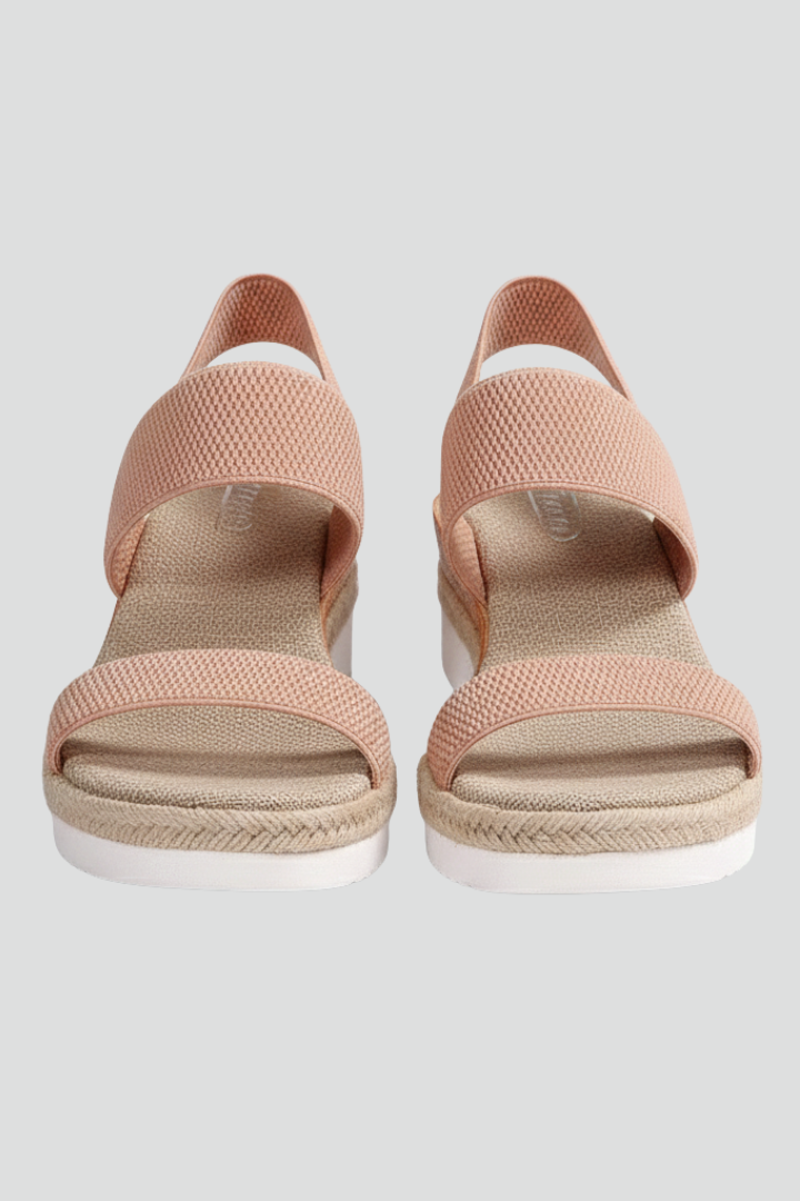 Alethea | Blush Pink Women's Raised Sole Stretch Fit Sandals