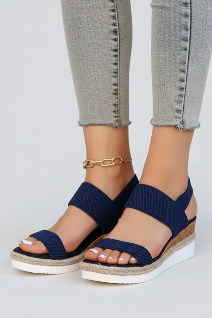 Alethea | Blush Pink Women's Raised Sole Stretch Fit Sandals