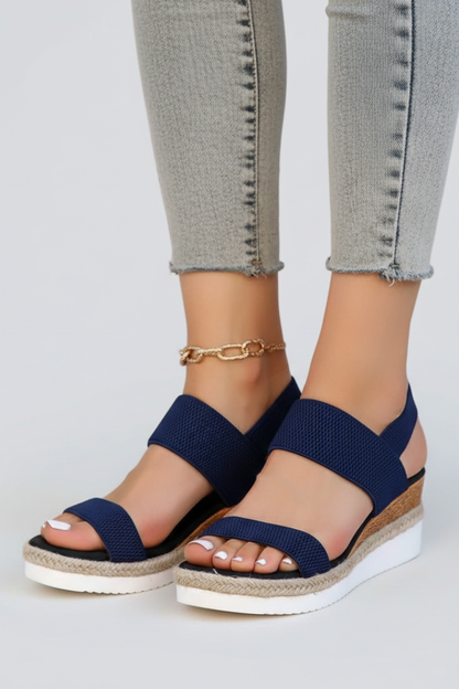 Alethea | Blush Pink Women's Raised Sole Stretch Fit Sandals