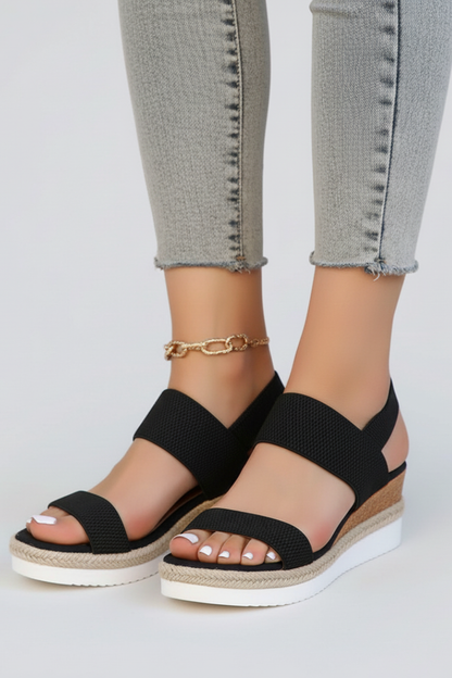 Alethea | Blush Pink Women's Raised Sole Stretch Fit Sandals