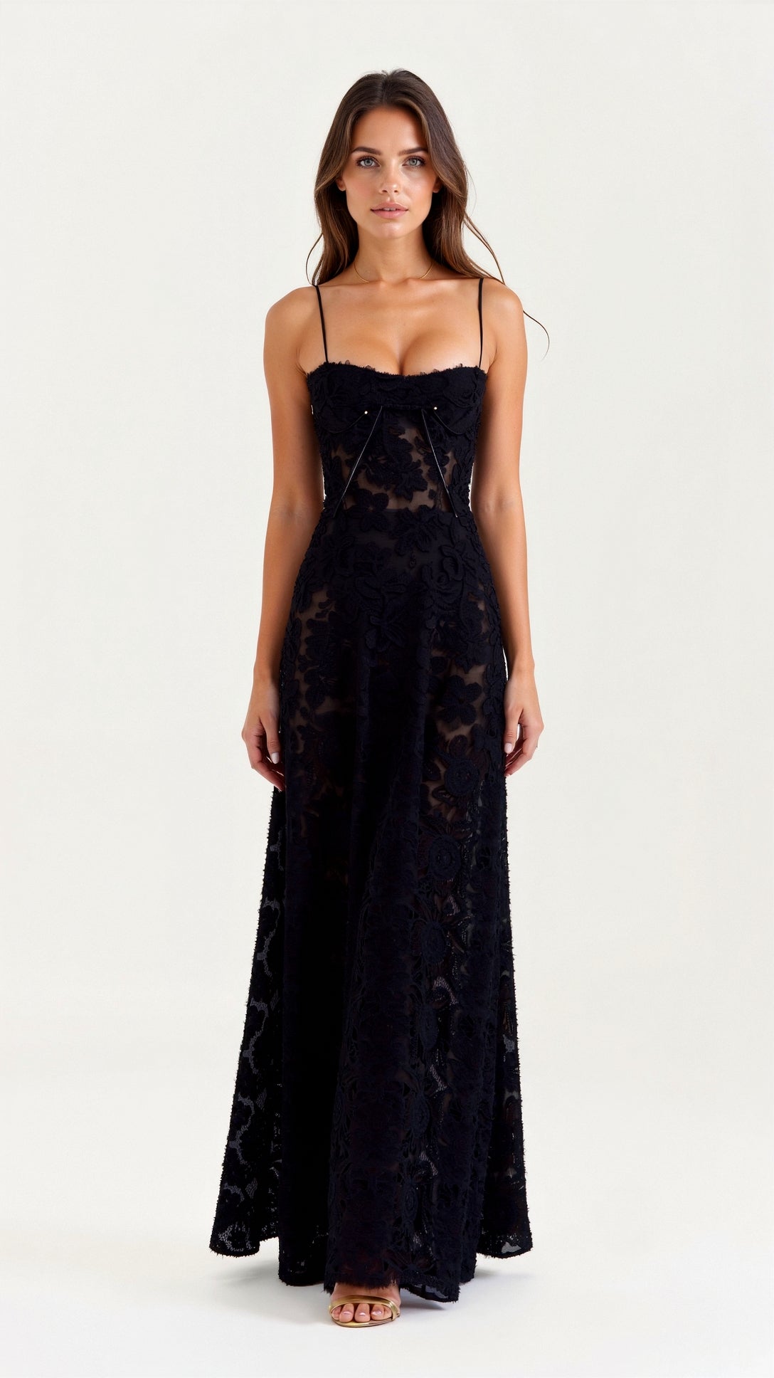 Astrid | Blush Tulle Women’s Wedding Guest Dress Bustier Maxi Dress