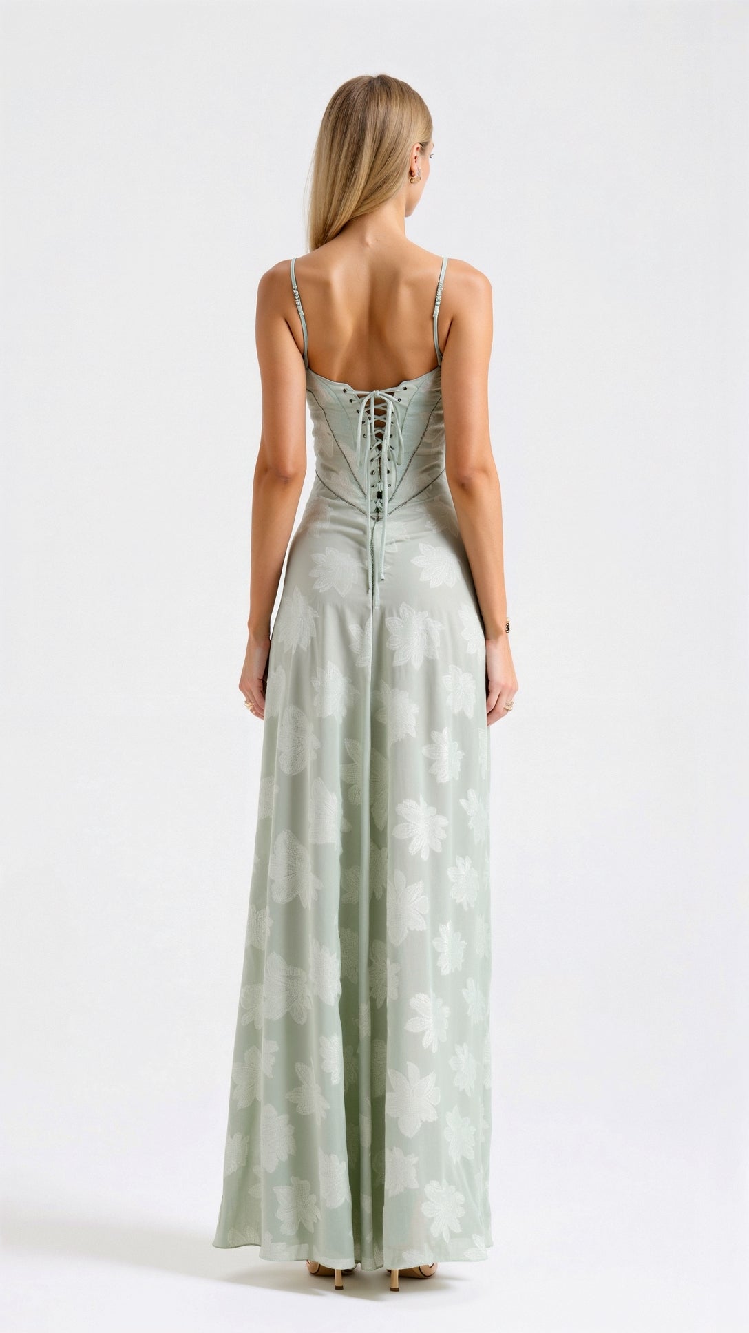 Astrid | Blush Tulle Women’s Wedding Guest Dress Bustier Maxi Dress