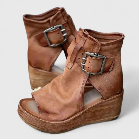 Calantha | Tan Leather Orthopedic Boots