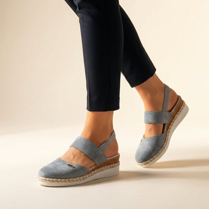 Astrid | Beige Comfort Fit Orthopedic Espadrille Platform Sandals