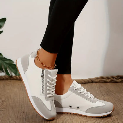 Calista | Luxury Tan & White Bellezza Sneakers