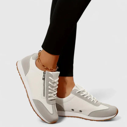 Calantha | Beige & White Orthopedic Shoes