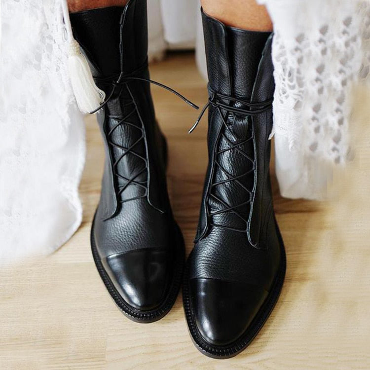 Astrid | Black Stylish Comfortable Leather Boots