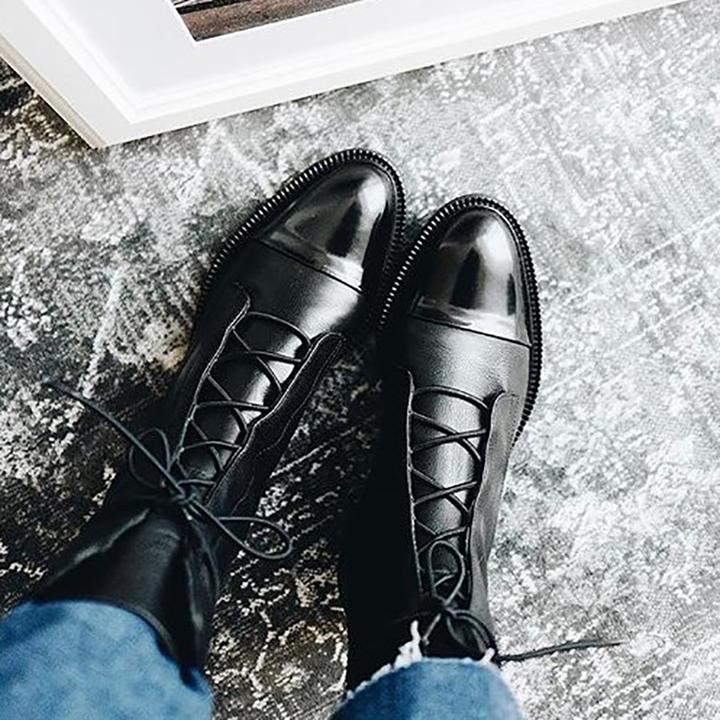 Astrid | Black Stylish Comfortable Leather Boots