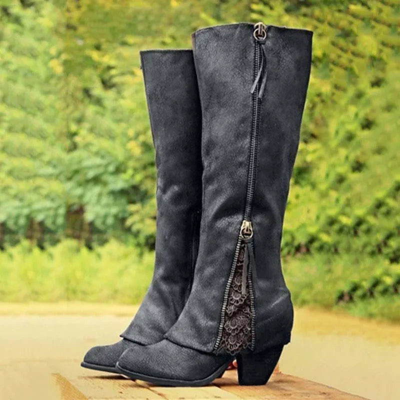 Calista | Suede Knee-High Boots