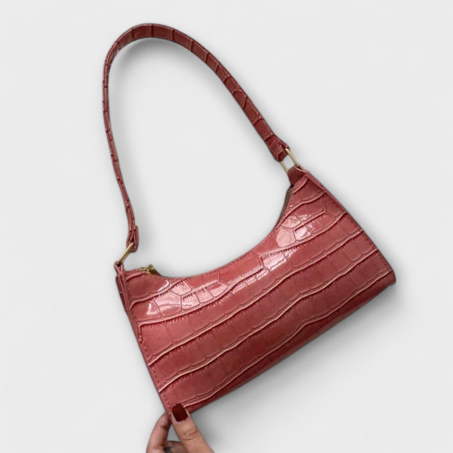 Calista | Women’s Iconic Classic Red Croc Shoulder Bag