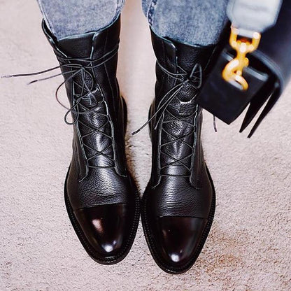 Astrid | Black Stylish Comfortable Leather Boots