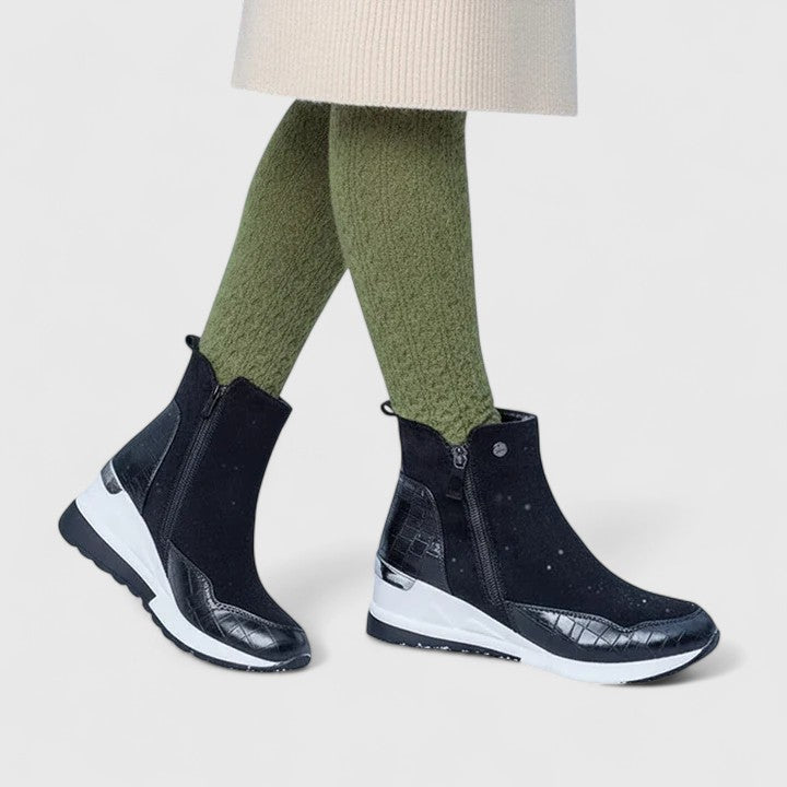 Kalliope | Black Ankle Orthopedic Boots