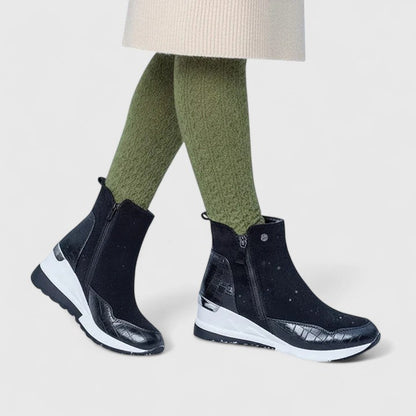Kalliope | Black Ankle Orthopedic Boots