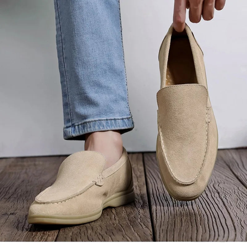 Beckett | Tan Suede Moccasins