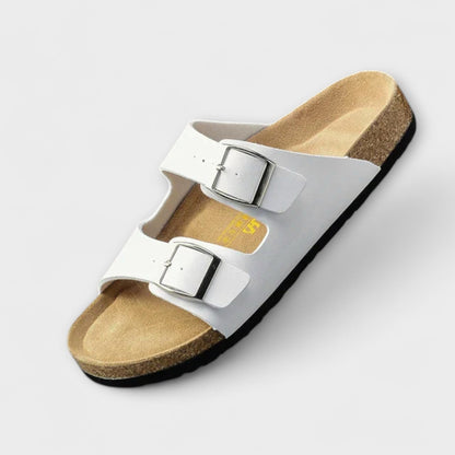 Calanthir | Black Two-Strap Orthopedic Sandals