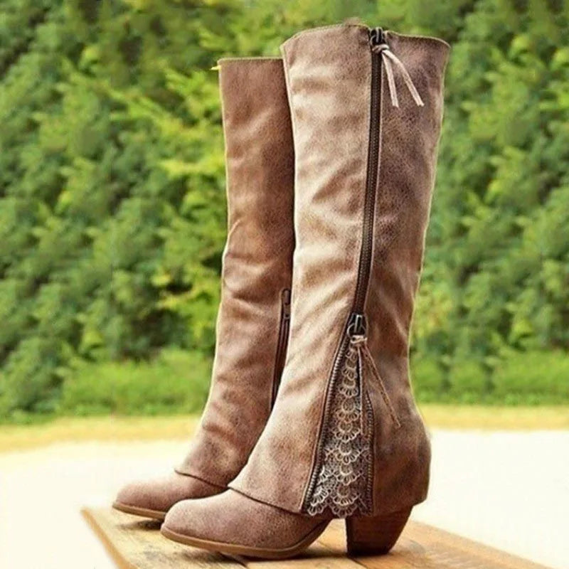 Calista | Suede Knee-High Boots