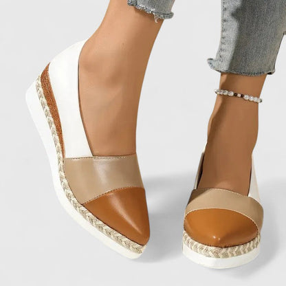Alethea | Luxury Gold & Black Espadrille Orthopedic Shoes