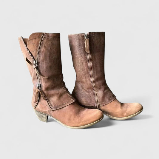 Calantha | Tan Suede Orthopedic Boots