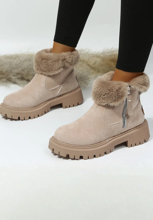 Alethea | Beige Suede Orthopedic Boots