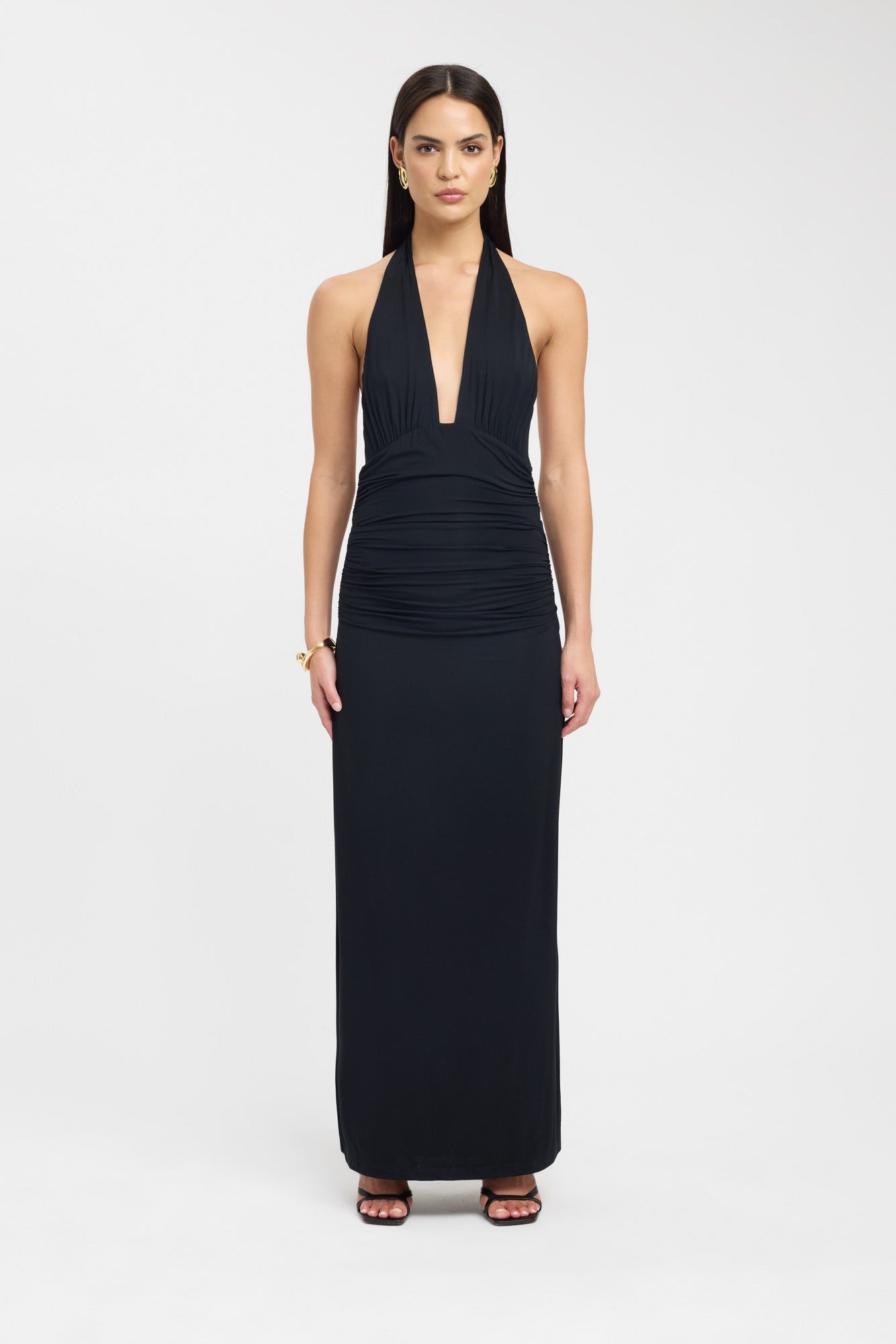 Calantha | Elegant Maxi Dress in Rich Brown
