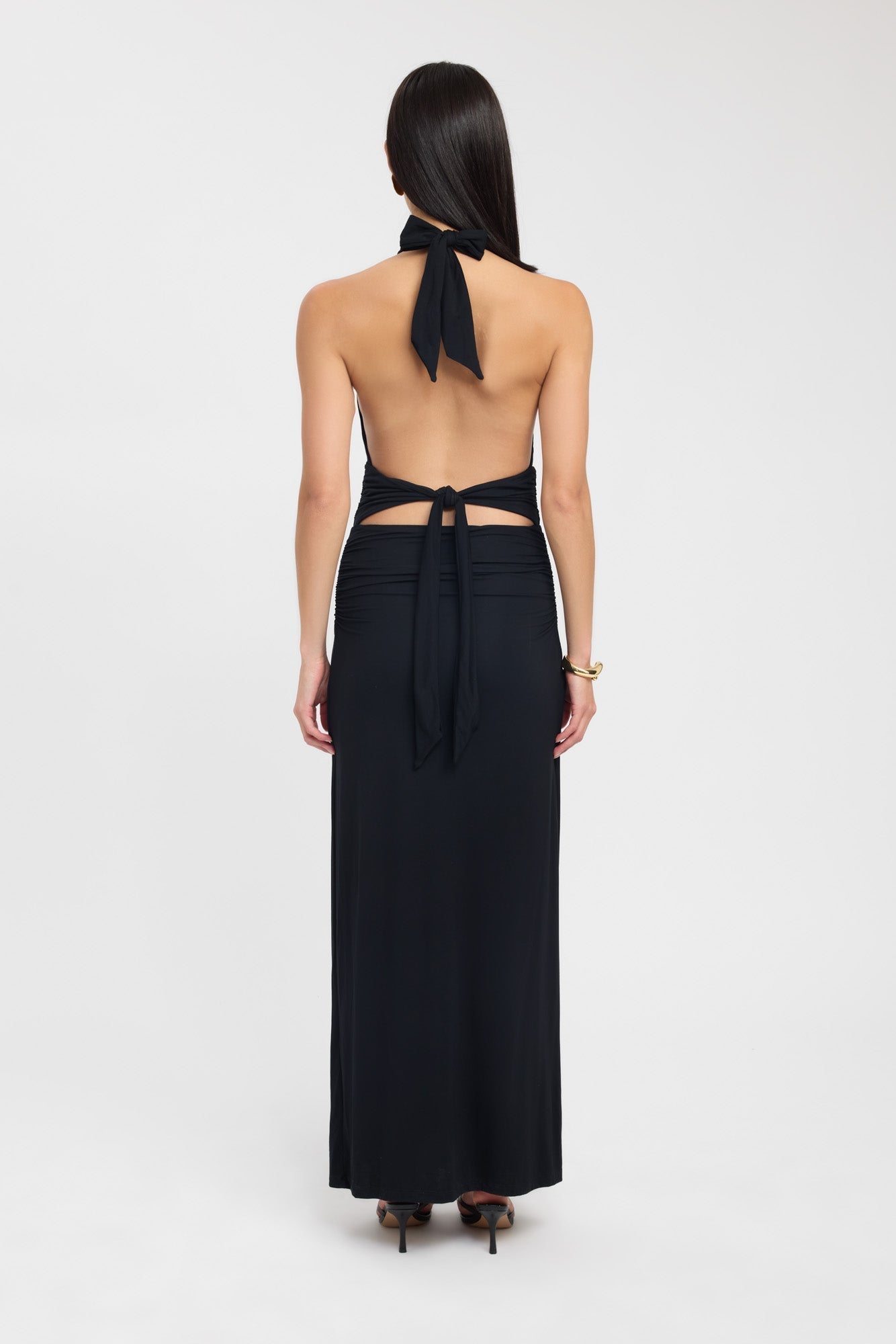 Alethea | Elegant Maxi Dress in Rich Brown