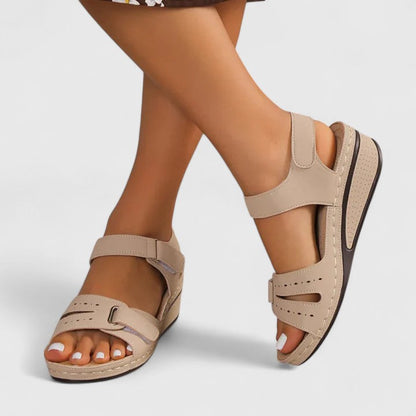 Calantha | Red Strappy Orthopedic Sandals