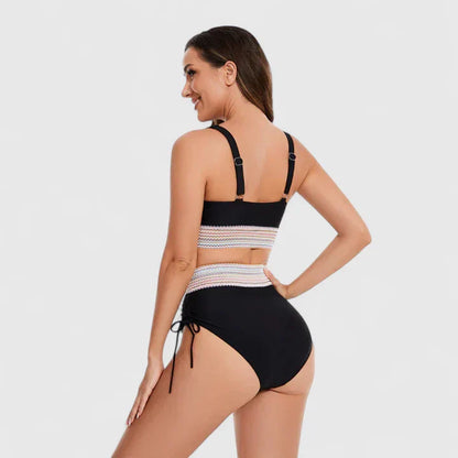 Calista | Women’s High-Waisted Pink Bikini Swimsuit Set
