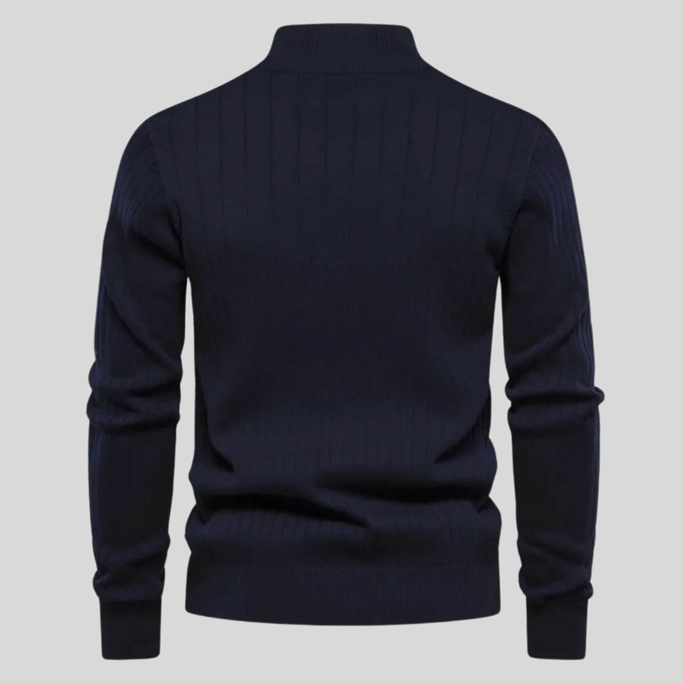 Beckett | Navy Ribbed Premium Everyday Comfort Sweater