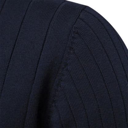 Beckett | Navy Ribbed Premium Everyday Comfort Sweater
