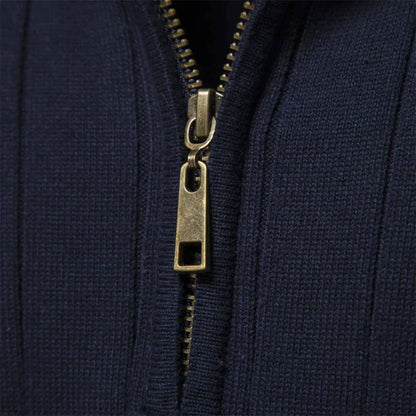 Beckett | Navy Ribbed Premium Everyday Comfort Sweater