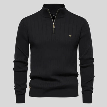 Beckett | Navy Ribbed Premium Everyday Comfort Sweater
