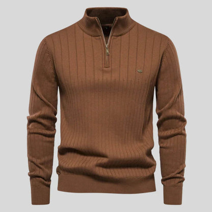 Beckett | Navy Ribbed Premium Everyday Comfort Sweater