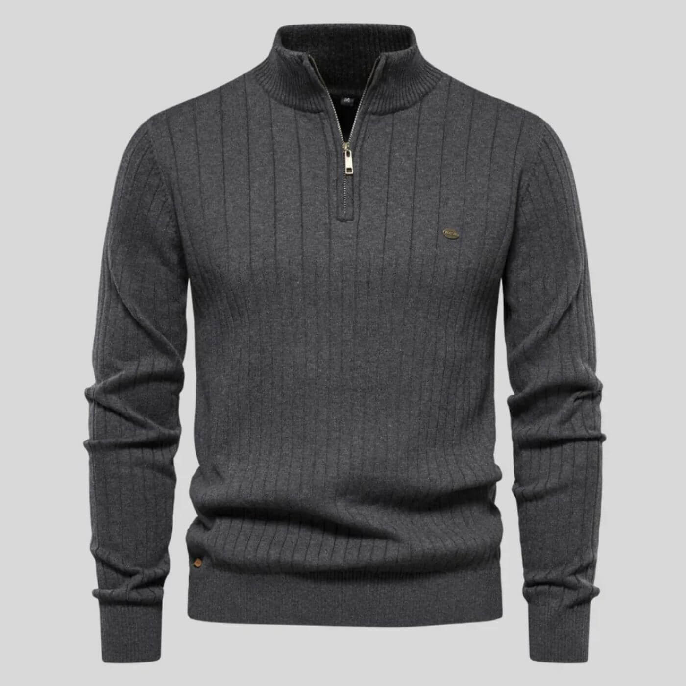 Beckett | Navy Ribbed Premium Everyday Comfort Sweater