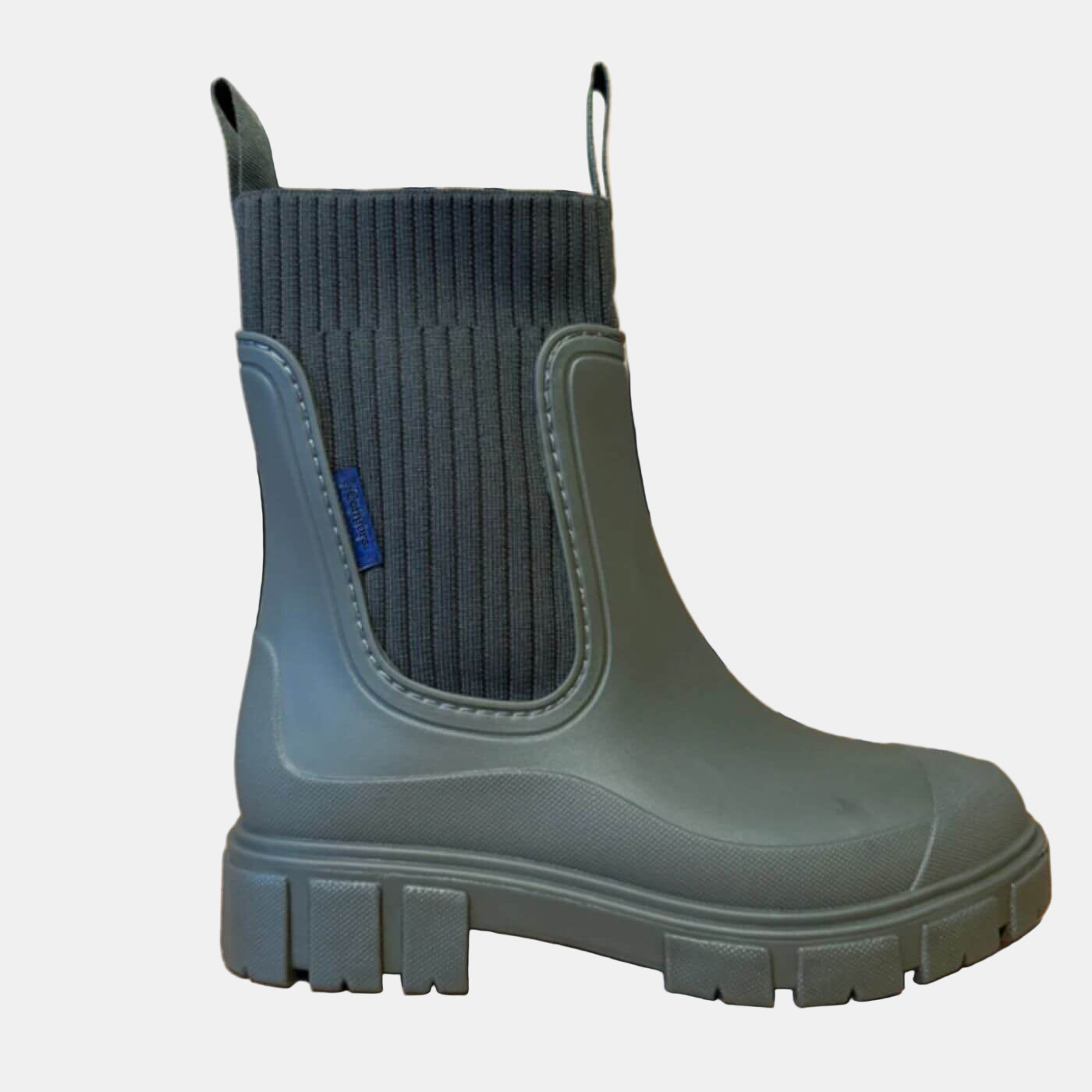 Aurora | Black Ribbed Orthopedic Boots
