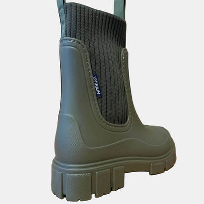 Aurora | Black Ribbed Orthopedic Boots
