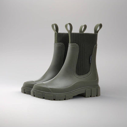 Calantha | Black Ribbed Elegant Boots