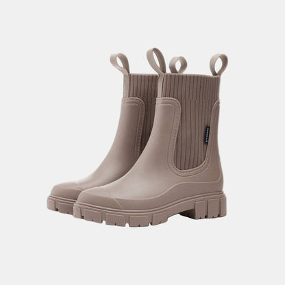 Aurora | Black Ribbed Orthopedic Boots
