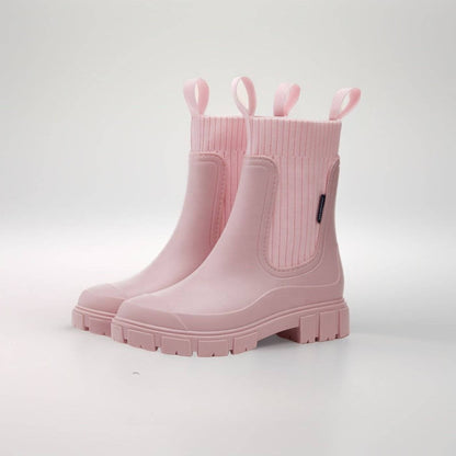 Calantha | Black Ribbed Elegant Boots
